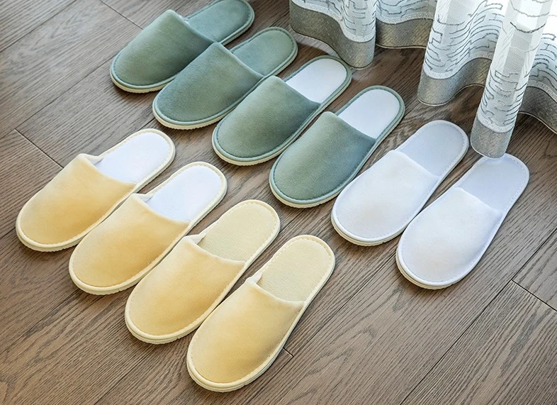 Hotel Amenities Disposable Slippers EVA Outsole Material Hotel Disposable Slippers