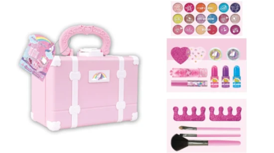 Emulational Kosmetik-Set, Make-up-Spielzeug, Mädchen-Spielhaus, Rollenspiel-Spielzeug, Emulational Make-up-Set, Kinderspielzeug für Mädchen, Kinder-Make-up-Set