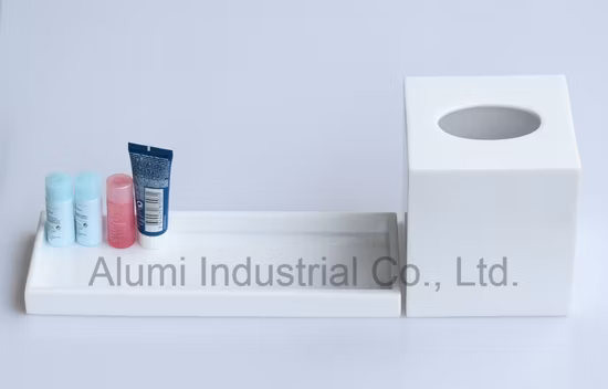 Badseifenschale, Flüssigkeitsspender, weißes Toilettenartikelhalter-Set